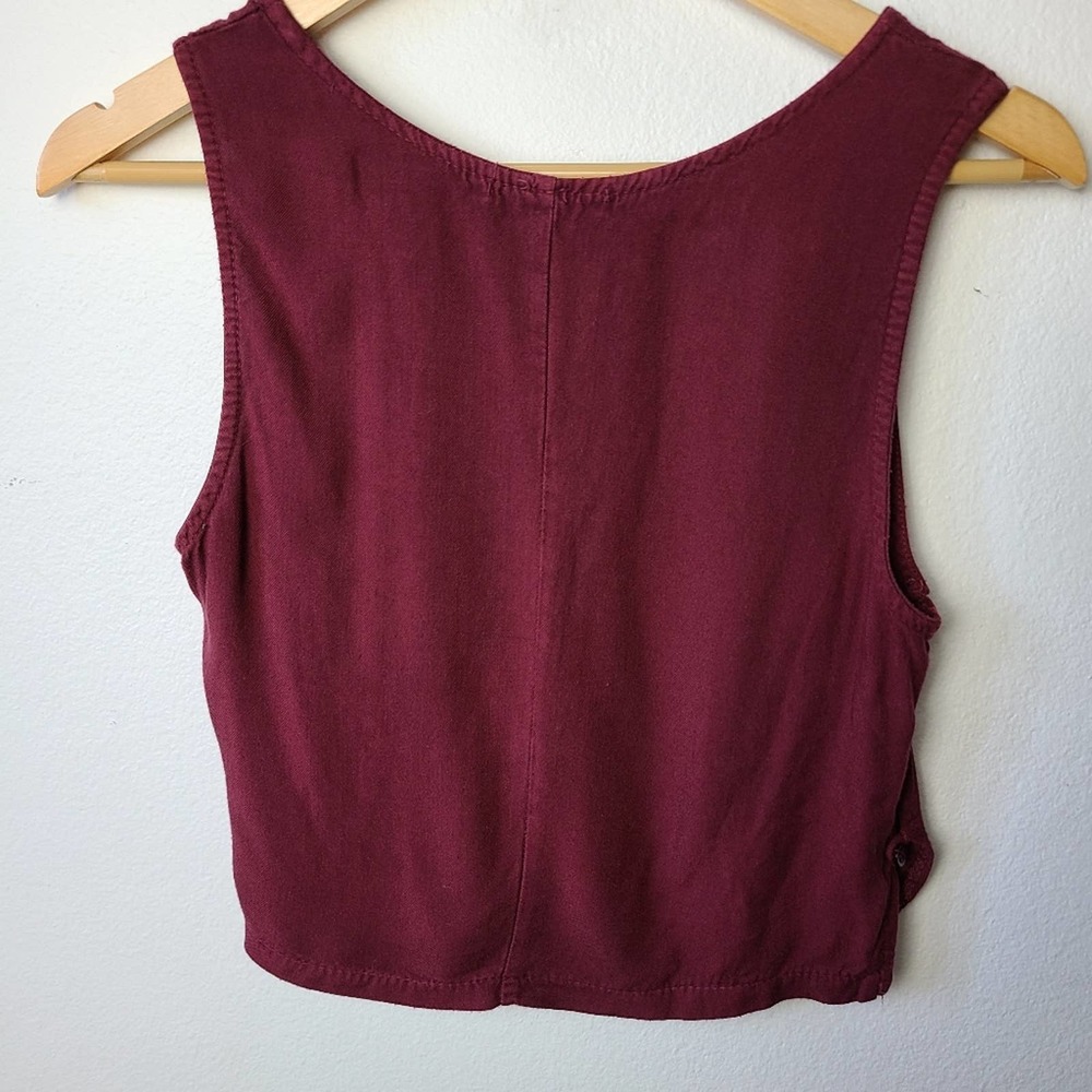 BRANDY MELVILLE | BURGUNDY CROP TANK | SIZE ONE-SIZE - Picture 4 of 12